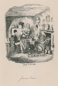 Scena di vita londinese: Jemima Evans da George Cruikshank