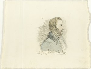 Autoritratto di profilo da George Cruikshank