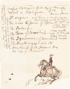 Schizzo di ussaro a cavallo