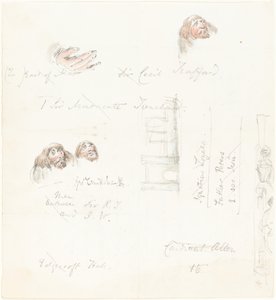 Schizzi di volti grotteschi