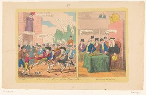 Caricatura della politica interna inglese, 1820 da George Cruikshank