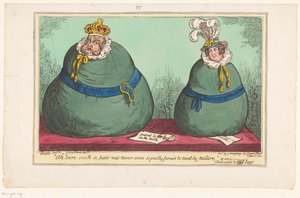 Caricatura del re Giorgio IV e della regina Carolina, 1820