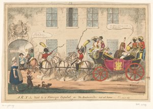 Caricatura della principessa Carolina, 1817 da George Cruikshank
