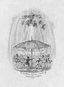 San Swithin patrono dei fabbricanti di ombrelli, 1829