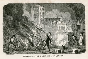 Agitazione durante il Grande Incendio di Londra da George Cruikshank