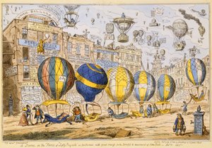 Palloncini del taxi, pub. da G. Humphrey, 1825 da George Cruikshank