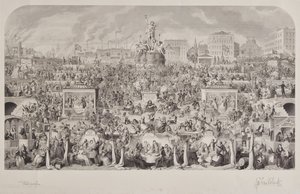 Le Abitudini di Bere della Società o il Culto di Bacco da George Cruikshank