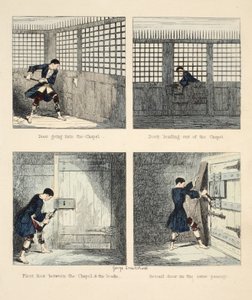 La fuga n. 2, illustrazione da Jack Sheppard: Un romanzo di William Harrison Ainsworth