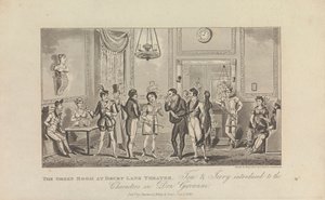La Sala Verde al Teatro Drury Lane da George Cruikshank