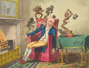 Il Mal di Testa, 12 febbraio 1819 da George Cruikshank