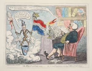 La Radice del Male dei Re, pub. 1835 da George Cruikshank