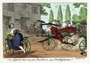 Lo Spirito che muove i Quaccheri sulle Vanità del Mondo!!, pub. 1819 da George Cruikshank