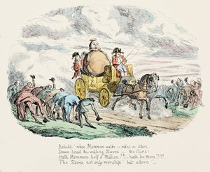 Il culto della ricchezza, pub. 1834 da George Cruikshank