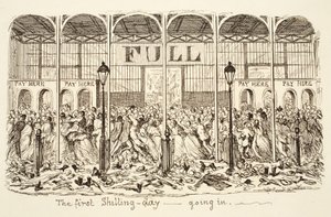 Il primo giorno dello scellino - Entrata, pub. 1851 (incisione)