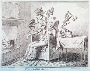 Il mal di testa, 1835 da George Cruikshank