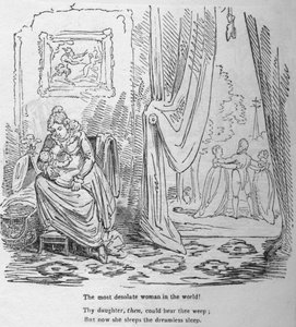 La donna più desolata del mondo, c1820 da George Cruikshank