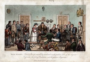 Tom e Jerry come osservatori nella Corte dei Magistrati di Bow Street, Londra, 1821