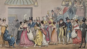Tom e Jerry nel salone di Covent Garden, da Life in London di Pierce Egan, 1821 da George Cruikshank