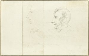 Due autoritratti di profilo da George Cruikshank