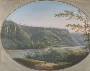 Veduta del Round Howe vicino a Richmond, Yorkshire, Inghilterra, 1788 da George Cuit