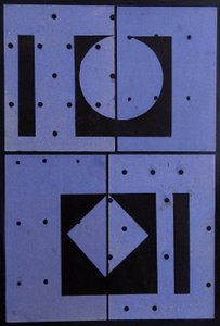 Collage, Blue Mercato, 2004 da George Dannatt