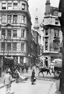 Cannon Street e Chiesa di St Mary Aldermary, Londra da George Davison Reid