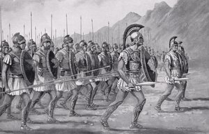 Una falange macedone, illustrazione da 