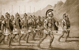 Una falange macedone, illustrazione da 