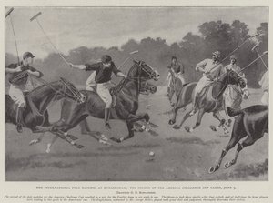 Le partite internazionali di polo a Hurlingham, la seconda delle partite della Coppa America, 9 giugno da George Derville Rowlandson