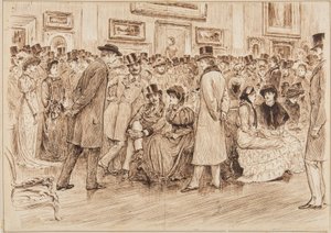 Mr Fielding, cosa ne pensi di questi quadri? Questa è Arte, Vista Privata alla Grosvenor Gallery da George du Maurier