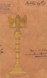 Progetti eseguiti per Jones e Willis, lavoratori in metallo e legno e produttori di mobili per chiese di Birmingham e Londra da George Edmund Street