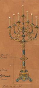 Designs executed for Jones and Willis, metal and wood-workers and church furniture manufacturers of Birmingham and London