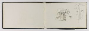 (Taccuino di schizzi) Vecchia porta vicino a Vevey/Frieburg/Sciaffusa da George Elbert Burr