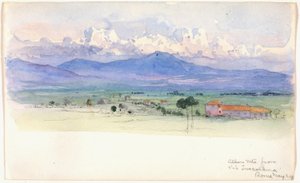 Monti Albani da Via Tuscolana, Roma da George Elbert Burr