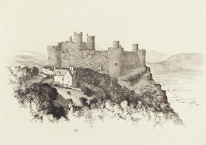 Castello di Harlech, Galles da George Elbert Burr