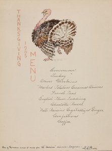 Menu del Ringraziamento da George Elbert Burr