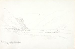 Il Reno al Castello di Rheinstein da George Elbert Burr