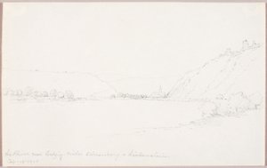 Il Reno vicino a Salzig, i castelli di Stirrenberg e Liebenstein da George Elbert Burr