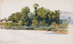 Il Wye al castello di Wilton, Galles