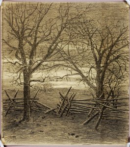 Senza titolo, disegno di trasferimento per novembre da George Elbert Burr
