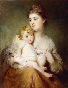 Ritratto della duchessa di St. Albans, con suo figlio, 1875 da George Elgar Hicks