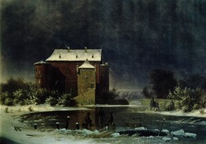 Casa infestata nella neve, 1848