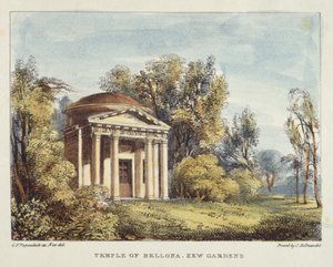 Tempio di Bellona, Kew Gardens, tavola 24 da Kew Gardens: Una serie di ventiquattro disegni su pietra, incisa da Charles Hullmandel da George Ernest after Papendiek
