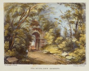 Le rovine, Kew Gardens, tavola 15 da Kew Gardens: Una serie di ventiquattro disegni su pietra, incisa da Charles Hullmandel