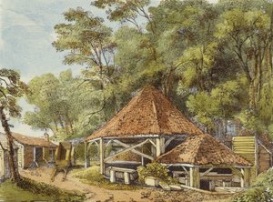 Opere idrauliche, Kew Gardens, tavola 22 da Kew Gardens: Una serie di ventiquattro disegni su pietra, incisa da Charles Hullmandel da George Ernest after Papendiek