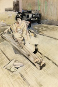 La suonatrice di koto, Tokyo da George F. Henry