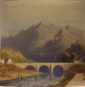 Vista da Fort Augustus, Canale di Caledonia, c.1830 (acquerello su carta) da George Fennel Robson