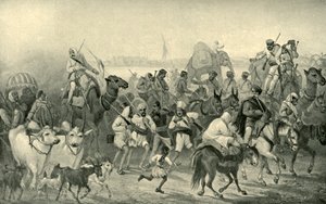 Ausiliari nativi che si affrettano a Delhi, c1850, 1901