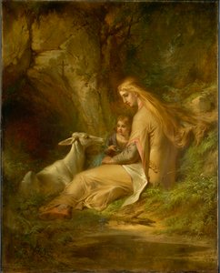 Santa Genoveffa di Brabante nella foresta, 1860s da George Frederick Bensell