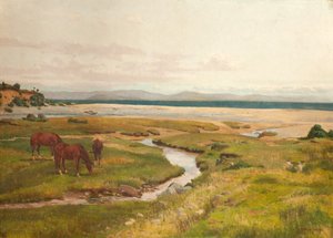 Scena di Riva con Cavalli da George Frederick Waldo Johnson